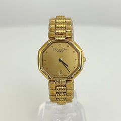 DIOR Octagon Gold-Plated Watch Circa 1990
