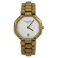 DIOR Octagon Gold-Plated Watch Circa 1990