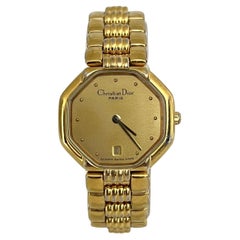DIOR Octagon Gold-Plated Watch Circa 1990