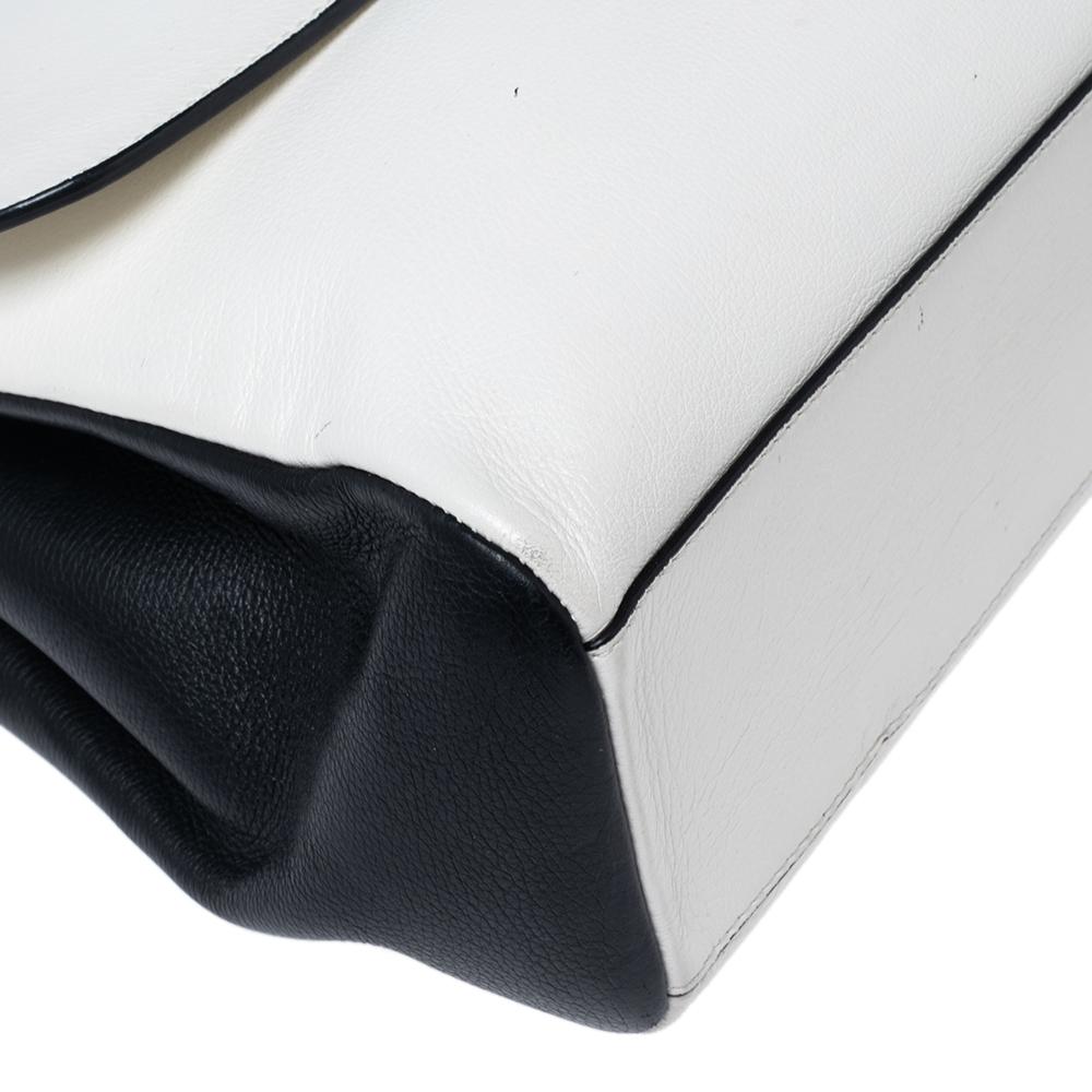 Dior Off White/Black Leather Large Diorling Shoulder Bag 4