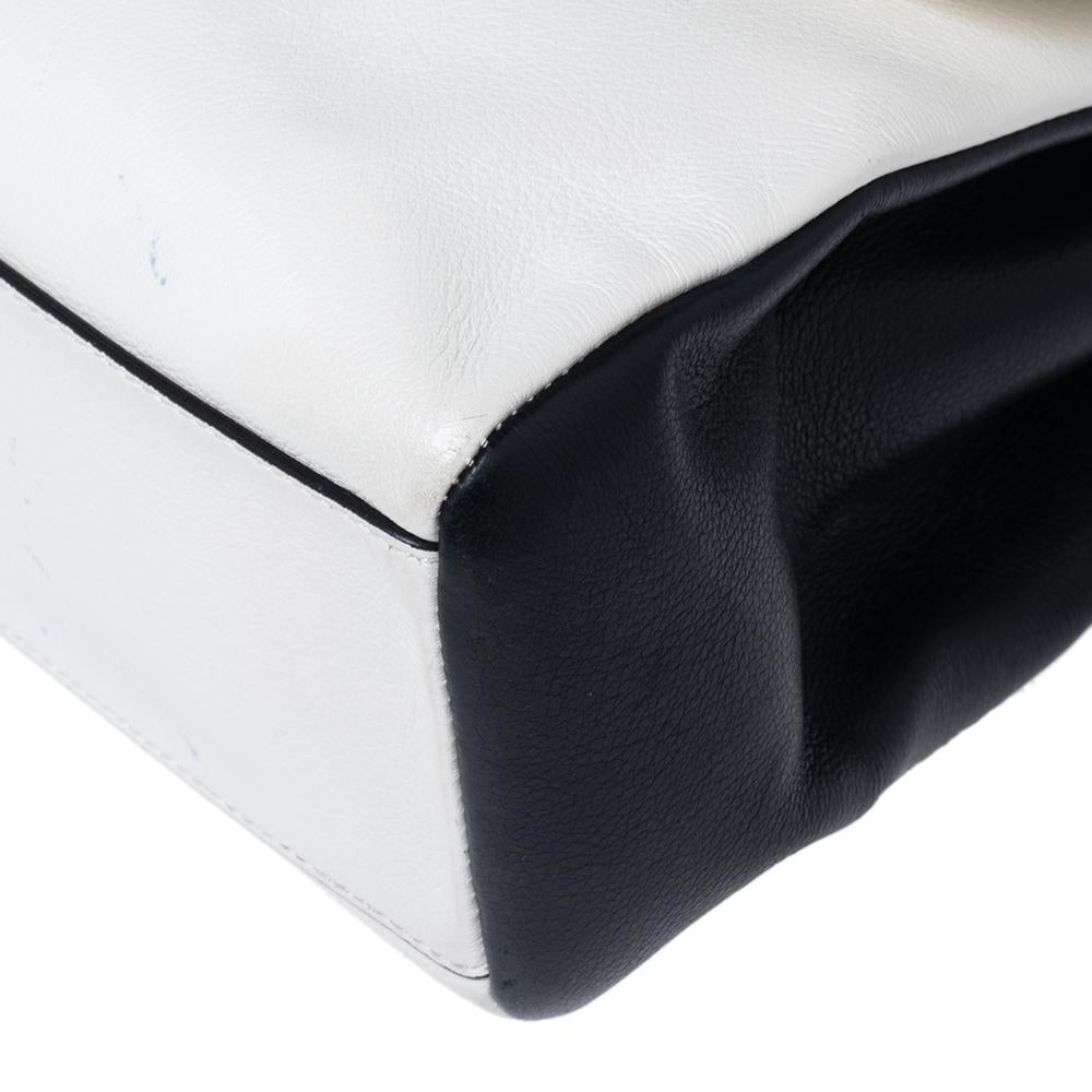 Dior Off White/Black Leather Large Diorling Shoulder Bag 7