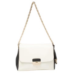 Dior Off White/Black Leather Small Diorling Shoulder BagThis Diorling shoulder b