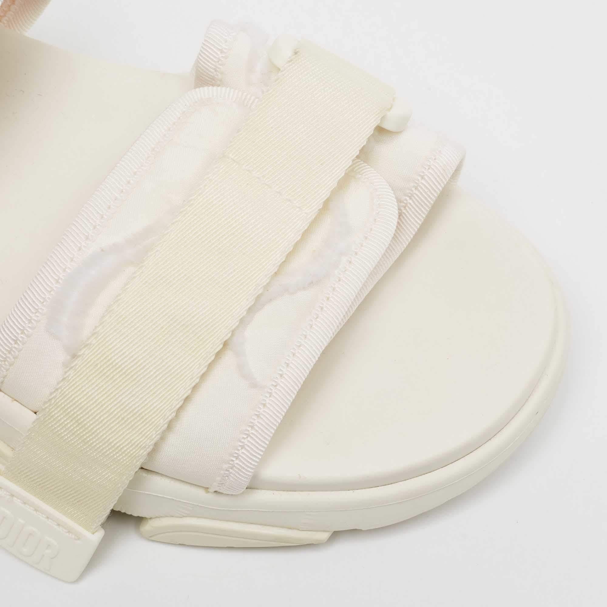 Dior Off White Fabric D Wander Slides Size 39 4
