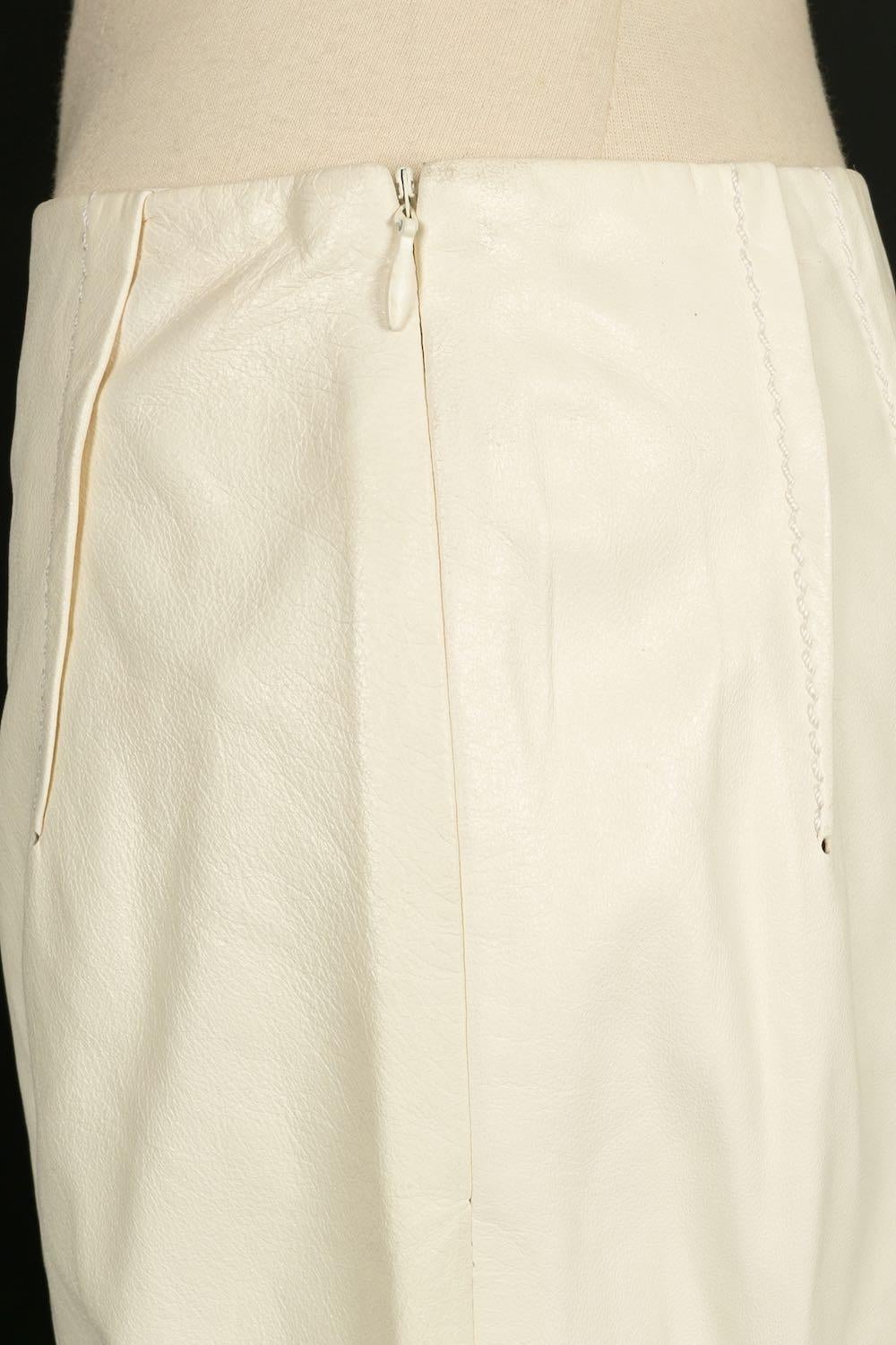 Set in pelle d'agnello bianco sporco Dior in vendita 5