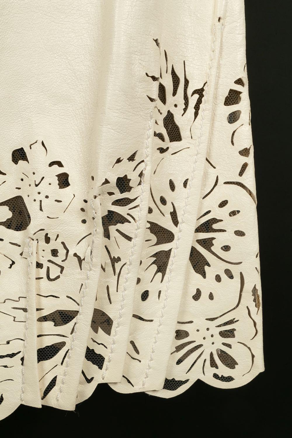 Set in pelle d'agnello bianco sporco Dior in vendita 6