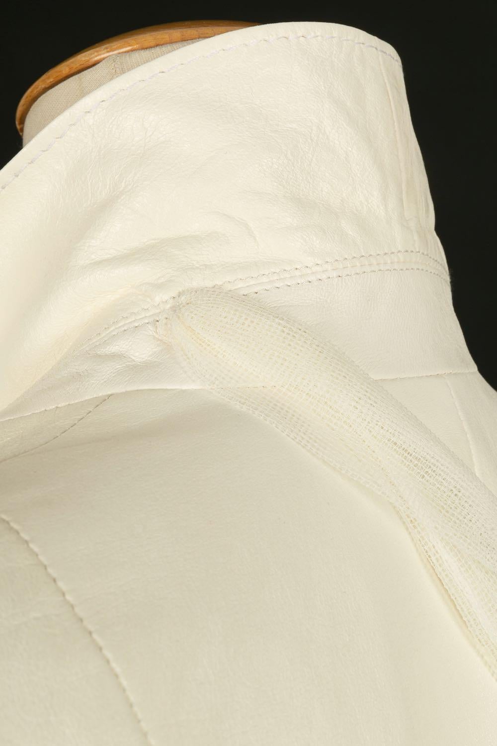 Set in pelle d'agnello bianco sporco Dior in vendita 9