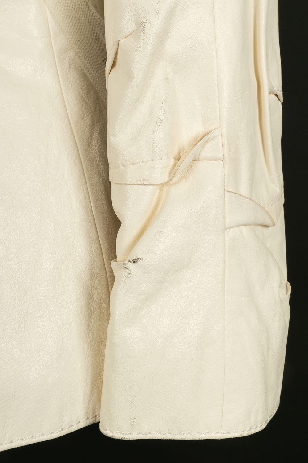 Set in pelle d'agnello bianco sporco Dior in vendita 8