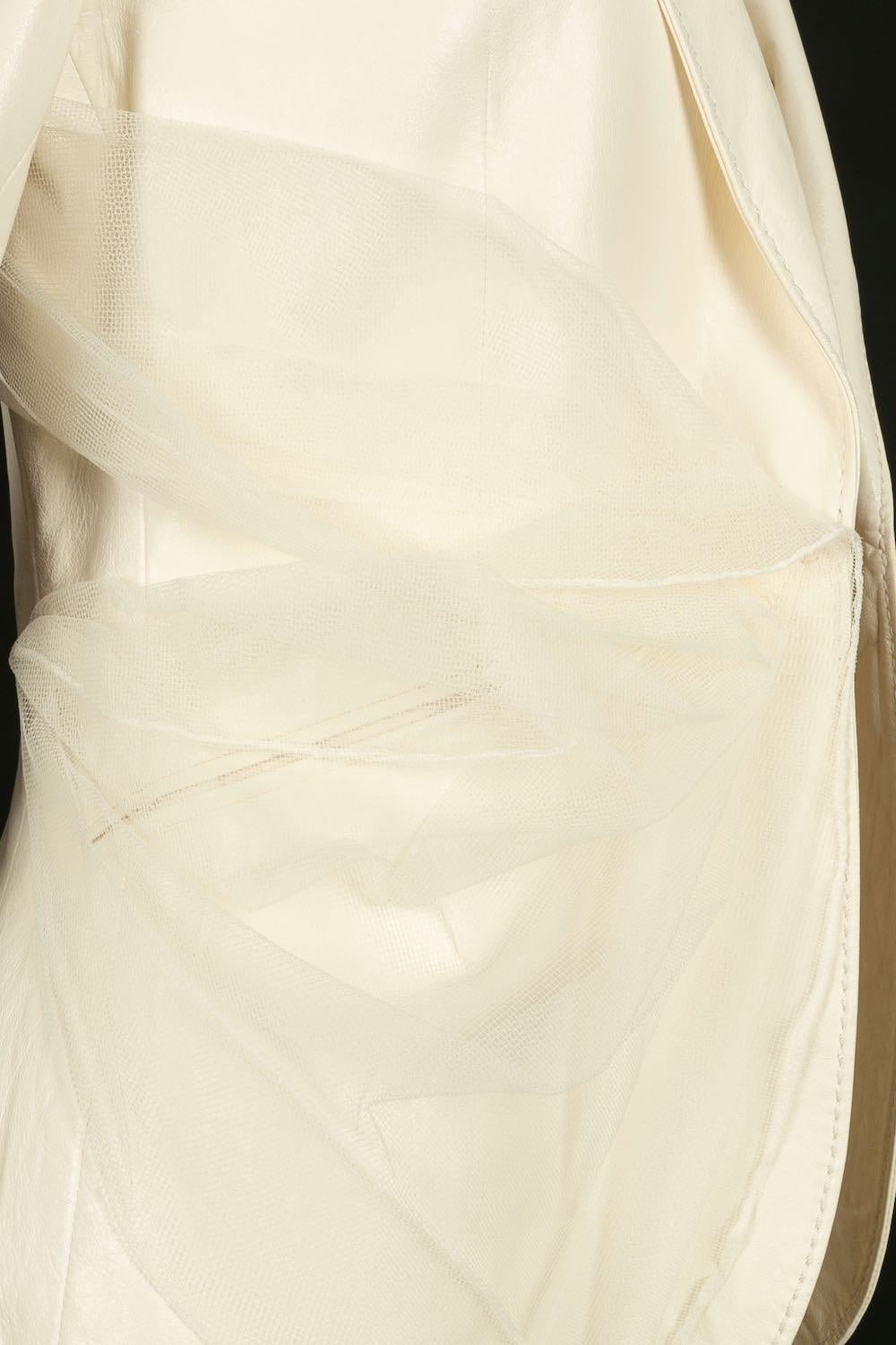 Dior Off-White Lammleder Set im Angebot 11