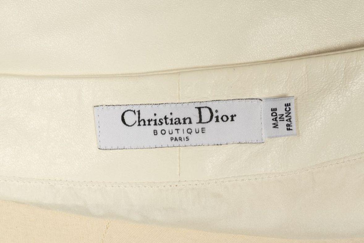 Dior Off-White Lammleder Set im Angebot 12