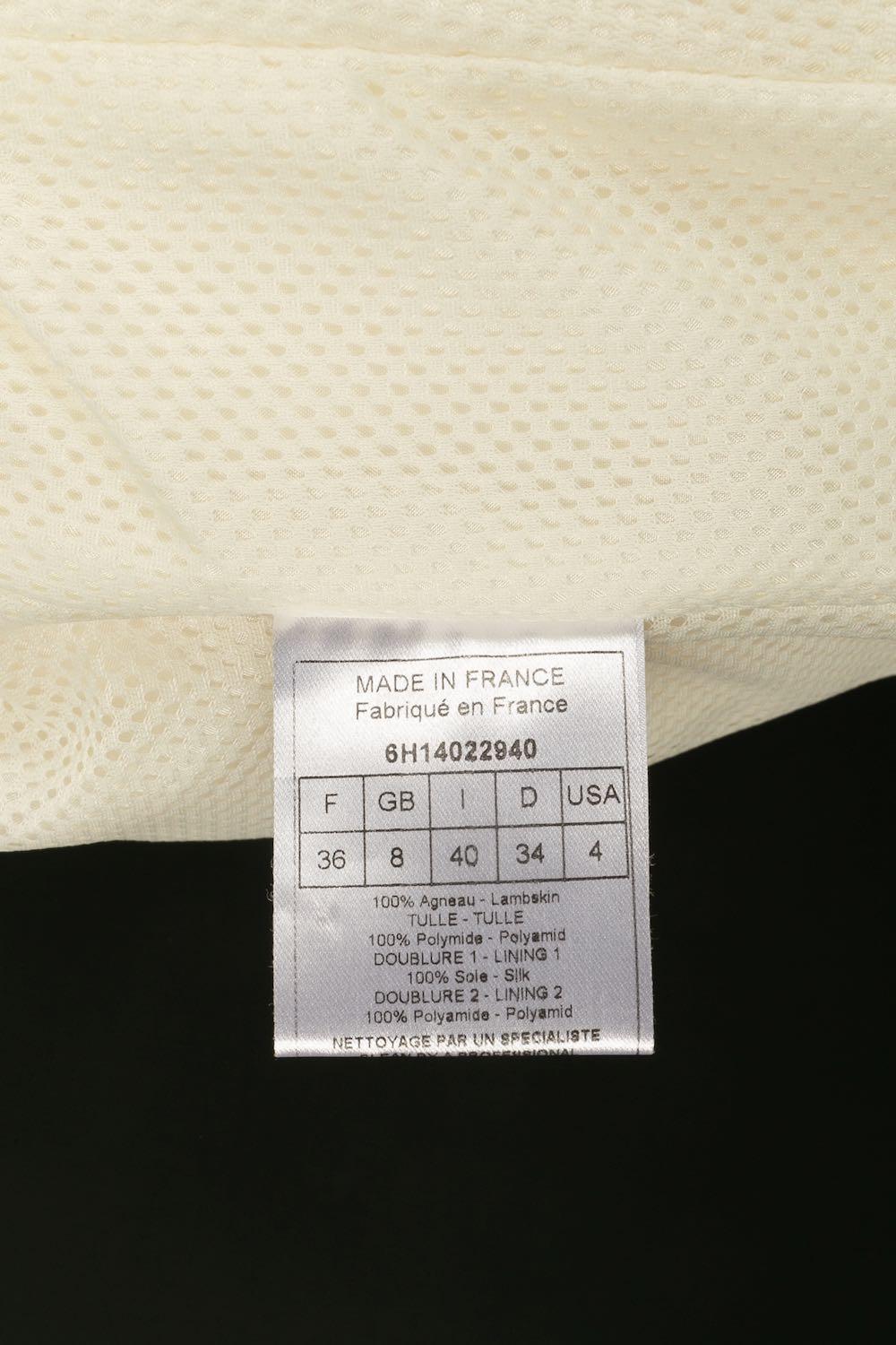 Set in pelle d'agnello bianco sporco Dior in vendita 15