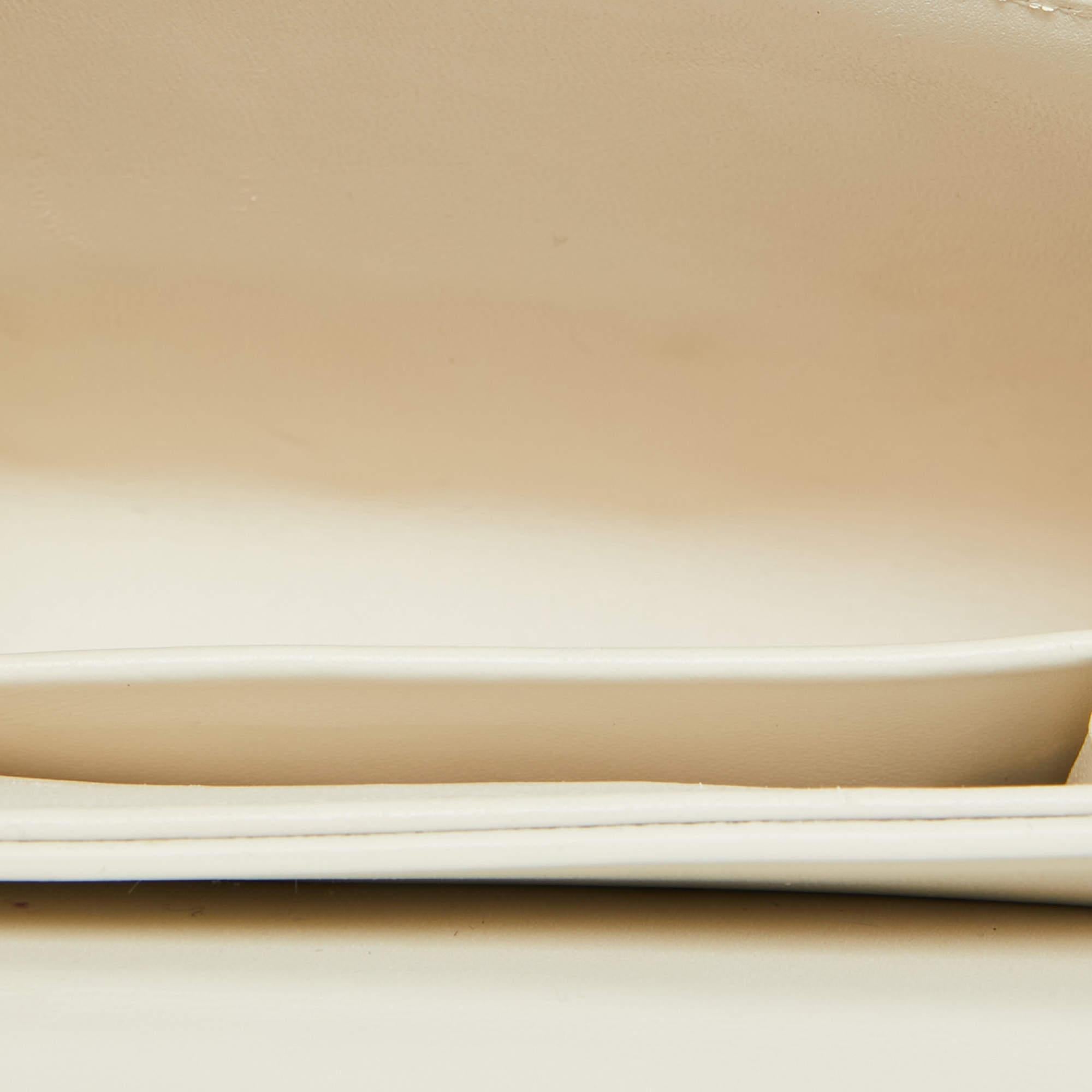 Dior 30 Montaigne Box-Tasche aus cremefarbenem weißem Leder im Angebot 10