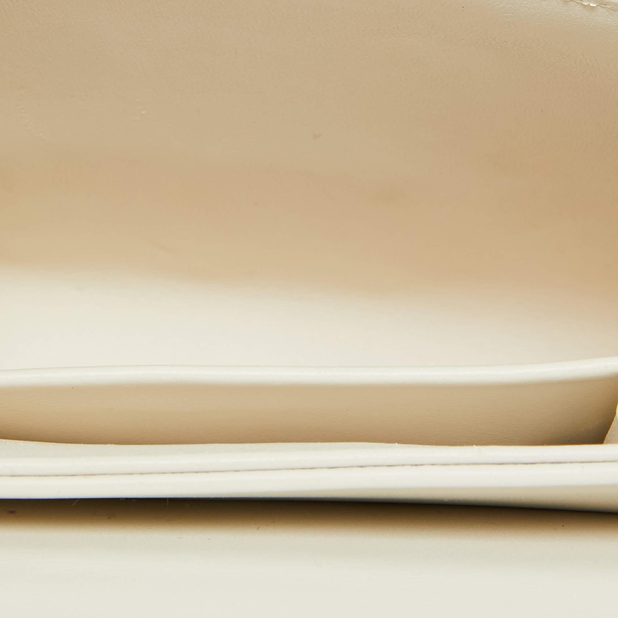 Dior 30 Montaigne Box-Tasche aus cremefarbenem weißem Leder 10