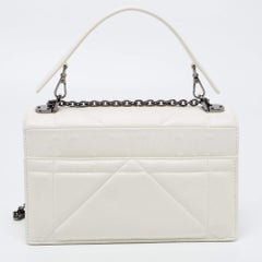 Dior Off White Leather 30 Montaigne Chain Top Handle Bag