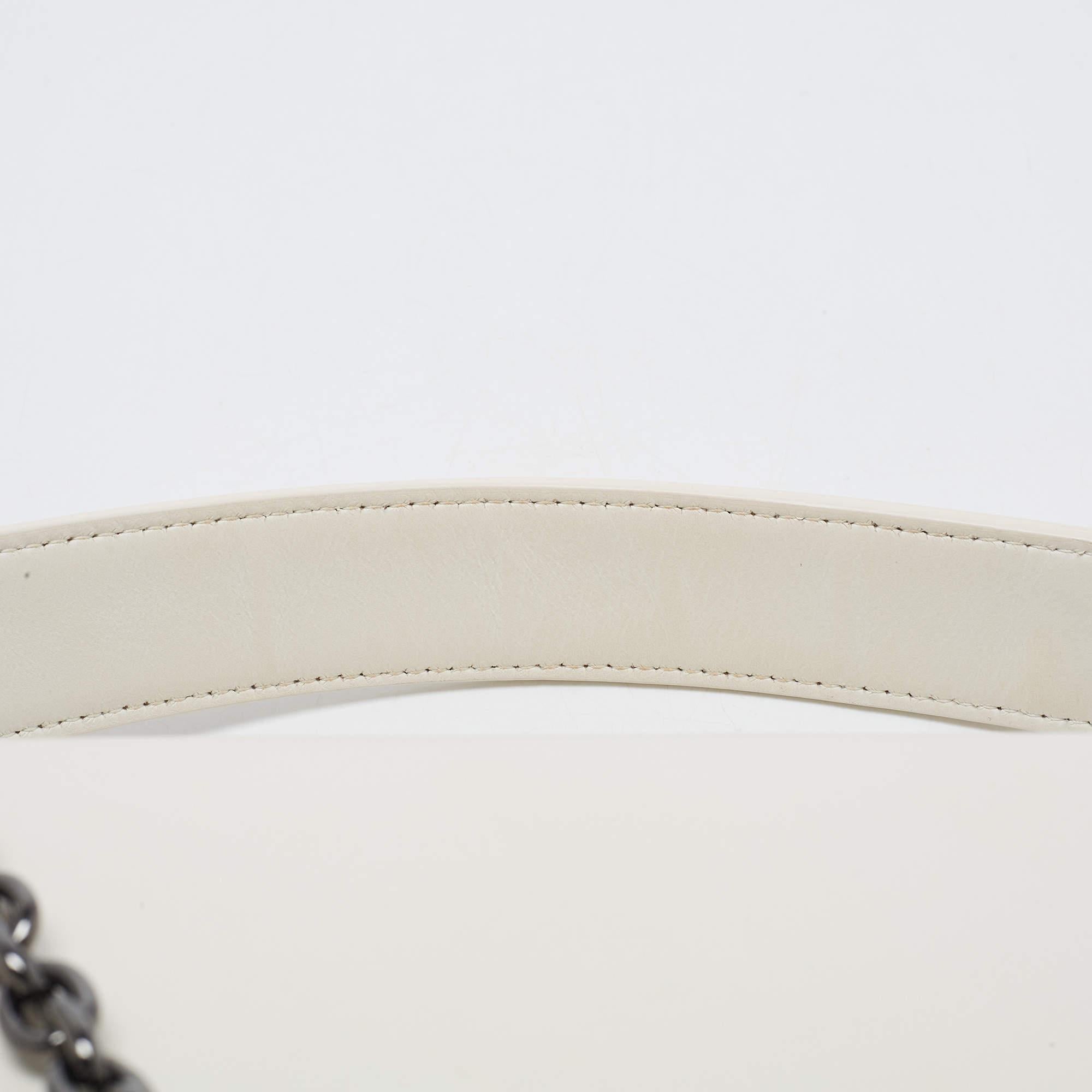 Women's Dior Off White Leather 30 Montaigne Chain Top Handle Bag