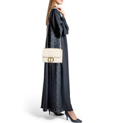 Dior Off -White Leather 30 Montaigne Shoulder Bag