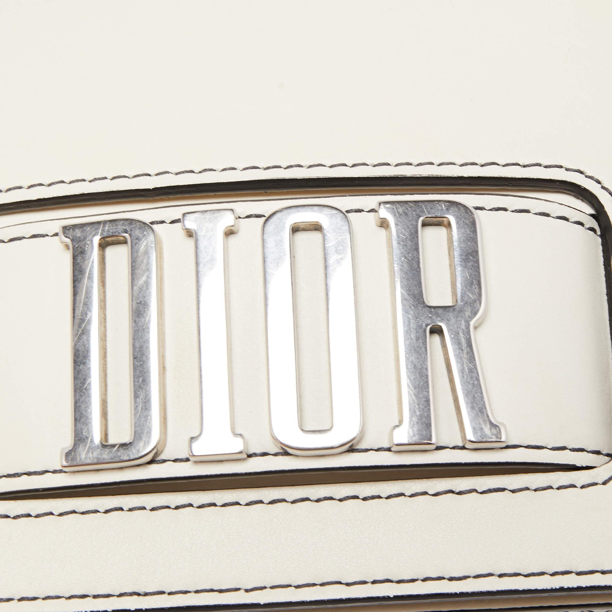 Dior Off White Leather Dio(r)evolution Shoulder Bag For Sale 9