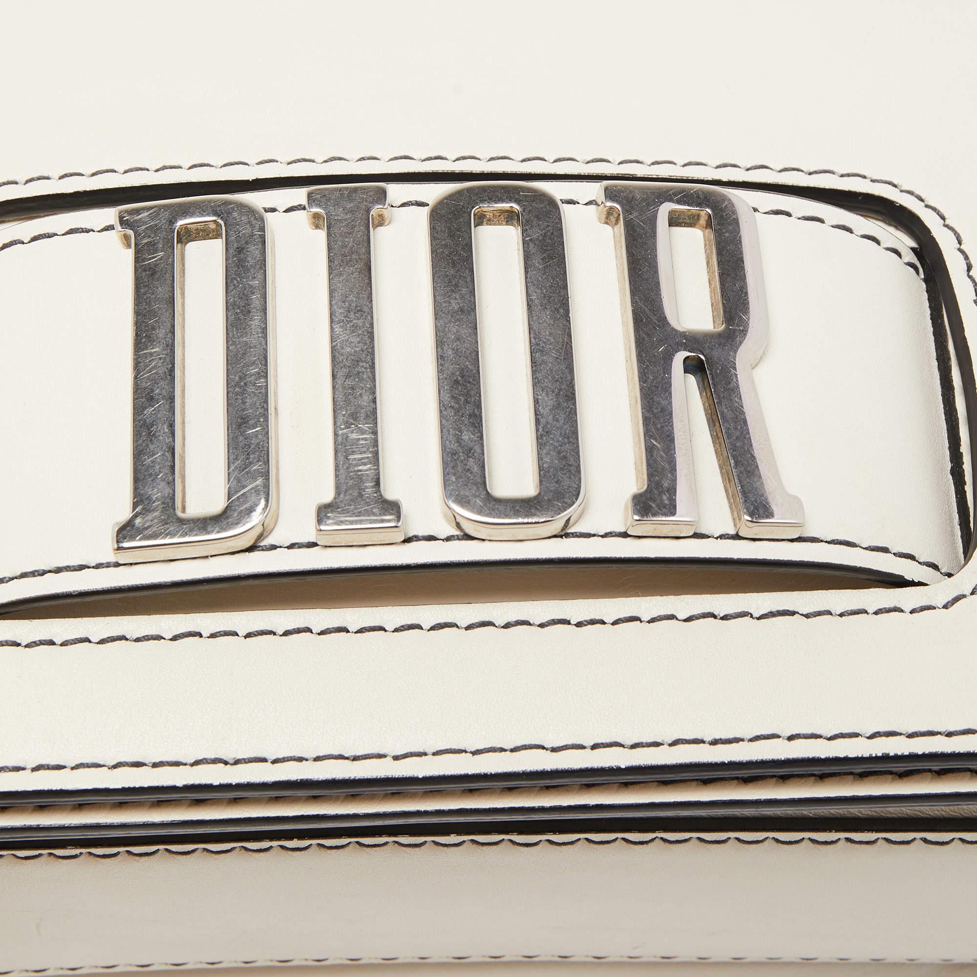 Dior Off White Leather Dio(r)evolution Shoulder Bag 10