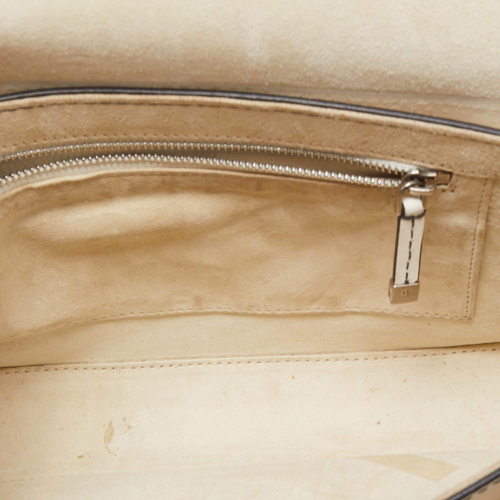 Dior Off White Leather Dio(r)evolution Shoulder Bag For Sale 11