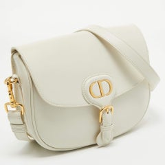 Dior Off White Leather Medium Bobby Shoulder Bag
