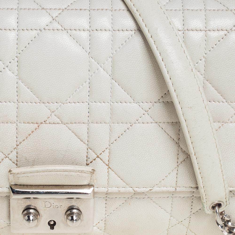 Dior Off White Leather Miss Dior Promenade Chain Bag 4