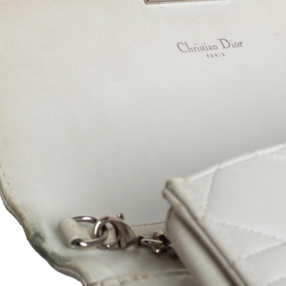 Dior Off White Leather Miss Dior Promenade Chain Bag 5