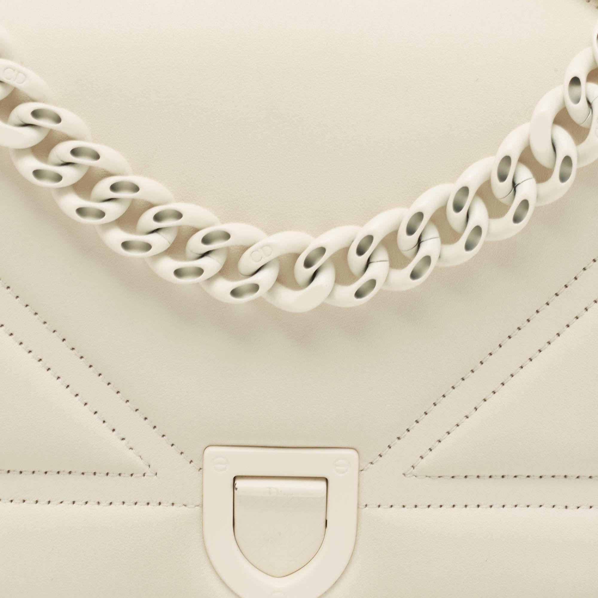 Dior Off White Leather Small Diorama Shoulder Bag 6