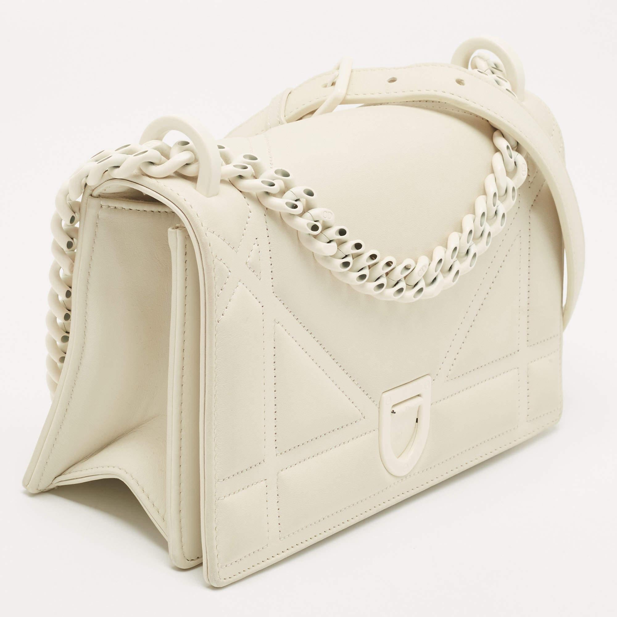 Women's Dior Off White Leather Small Diorama Shoulder Bag