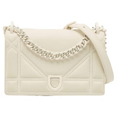Dior Off White Leather Small Diorama Shoulder Bag