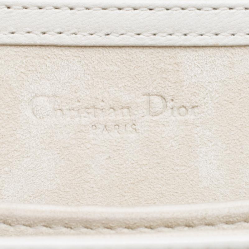 Dior Off White Leather Studded Diorama Vertical Clutch 2