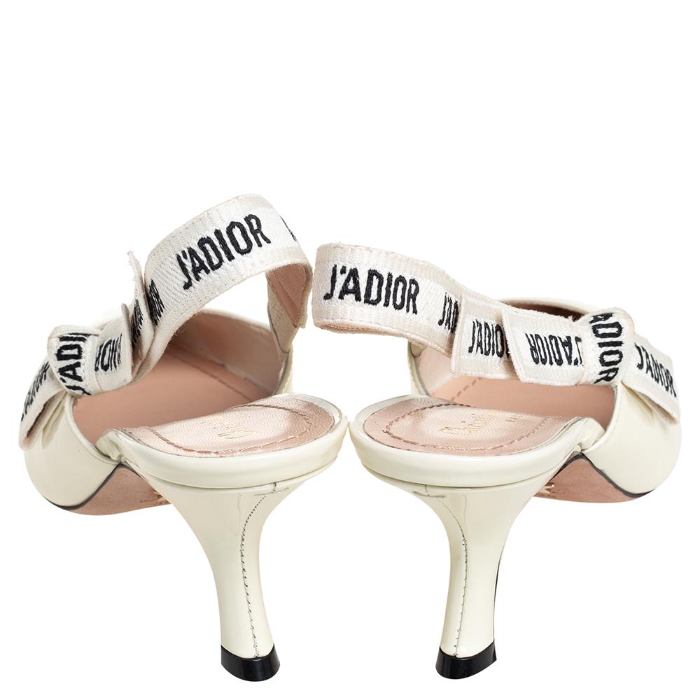 dior sling back white