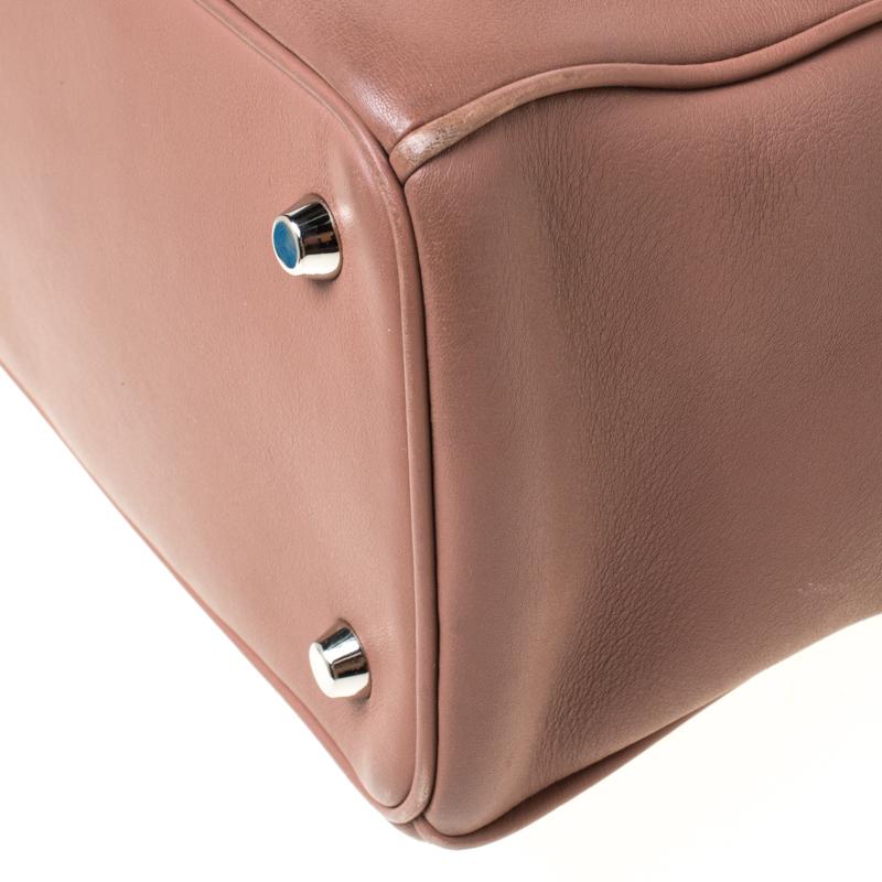 Dior Old Rose Leather Large Diorissimo Shopper Tote 4