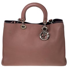 Dior Old Rose Cuir Large Diorissimo Shopper Tote