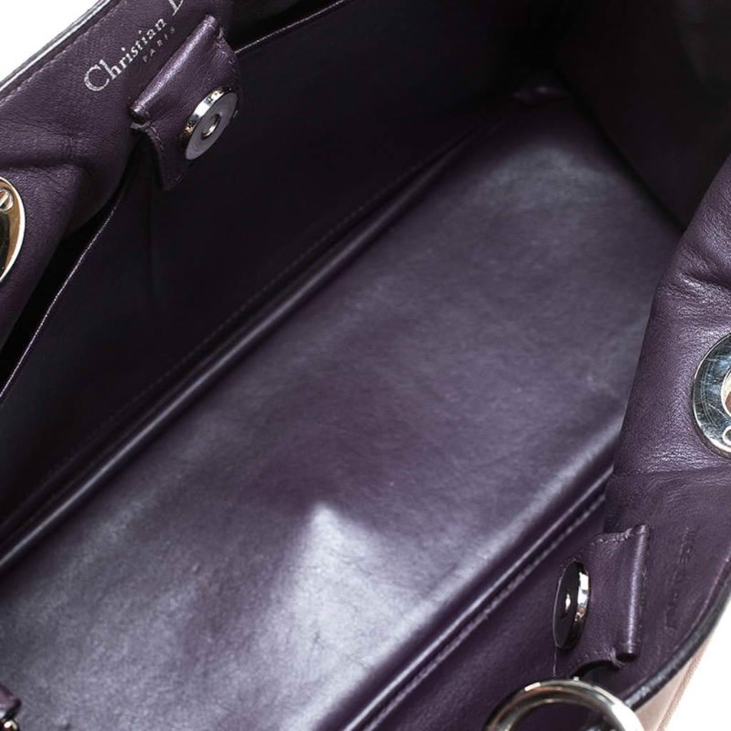 Dior Old Rose Leather Medium Diorissimo Shopper Tote 4