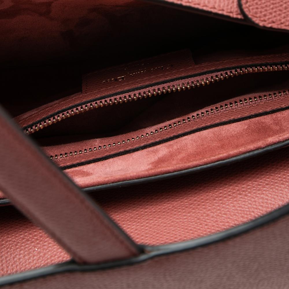 Dior Old Rose Leather Saddle Shoulder Bag 2