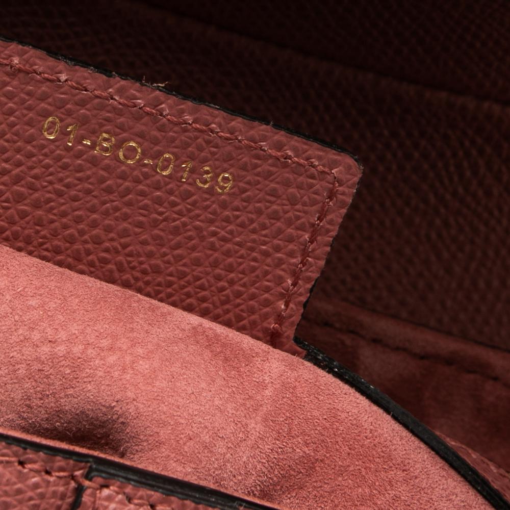 Brown Dior Old Rose Leather Saddle Shoulder Bag