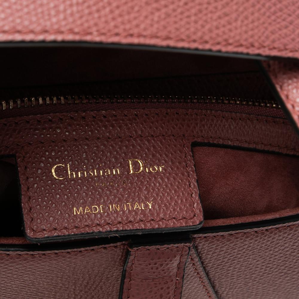 Dior Old Rose Leather Saddle Shoulder Bag 1