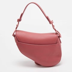 Dior Old Rose Mini Leather Saddle Bag