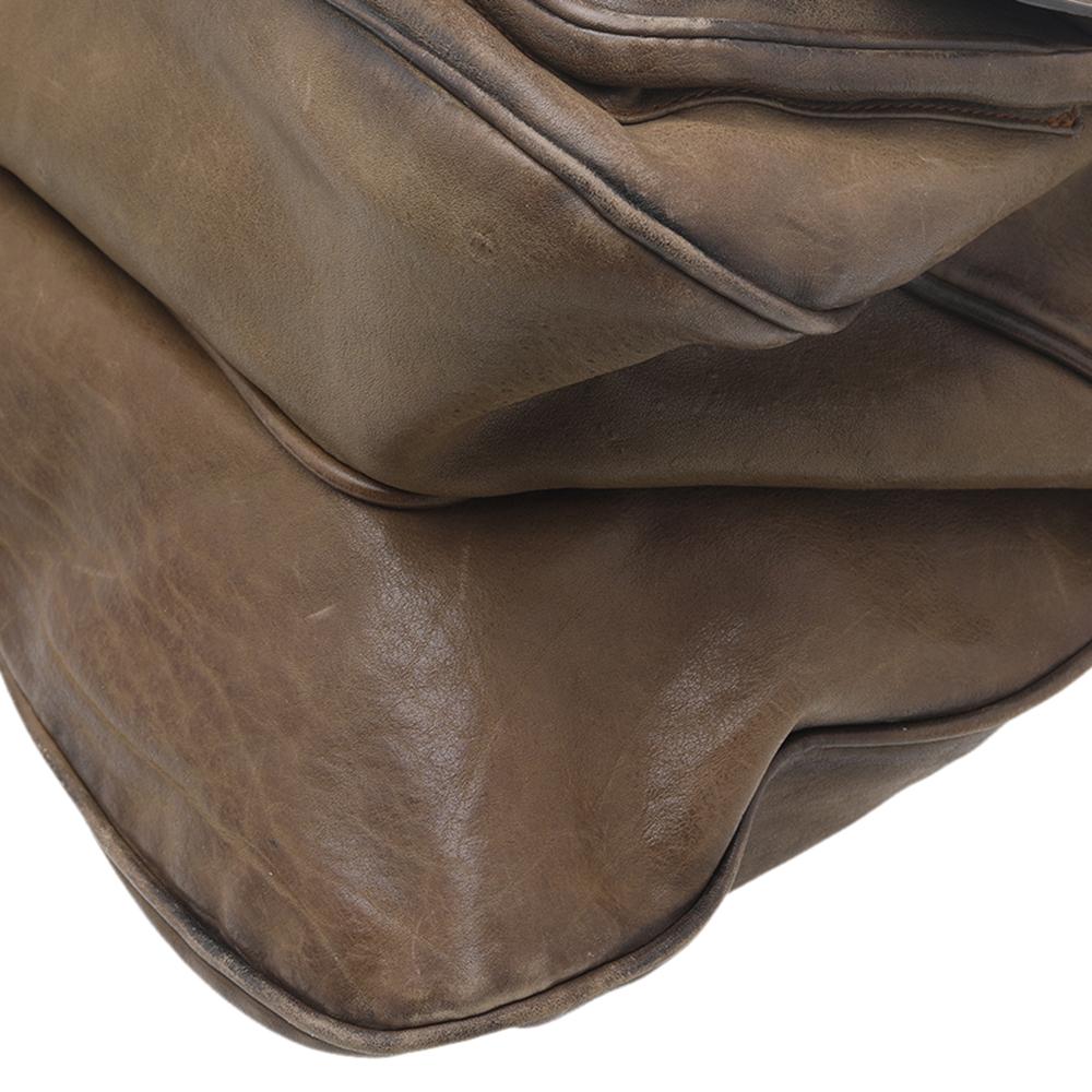 Dior - Sac à bandoulière Gaucho en cuir vert olive 5