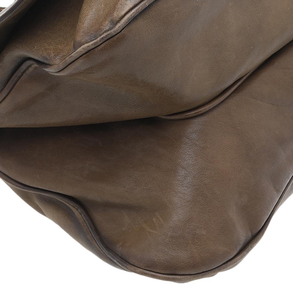 Dior - Sac à bandoulière Gaucho en cuir vert olive 1