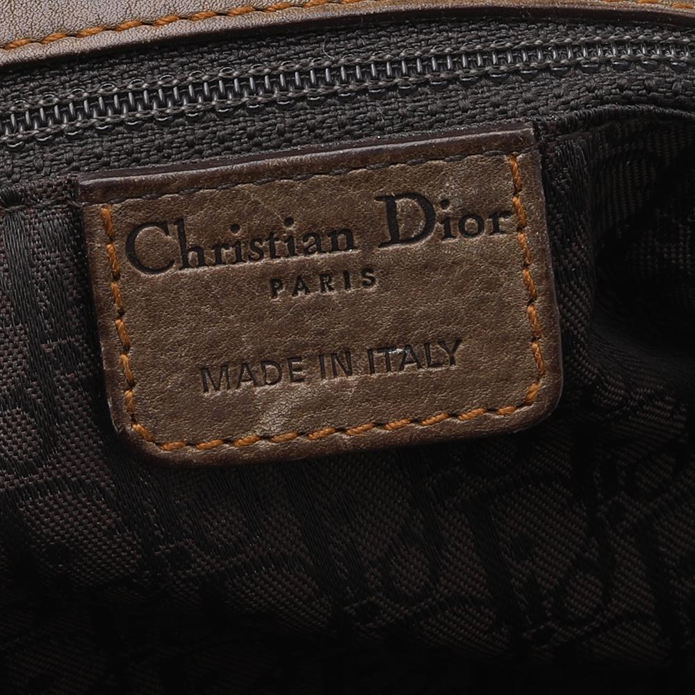 Dior - Sac à bandoulière Gaucho en cuir vert olive 2
