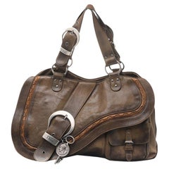 Dior Olivgrüne Leder-Umhängetasche Gaucho