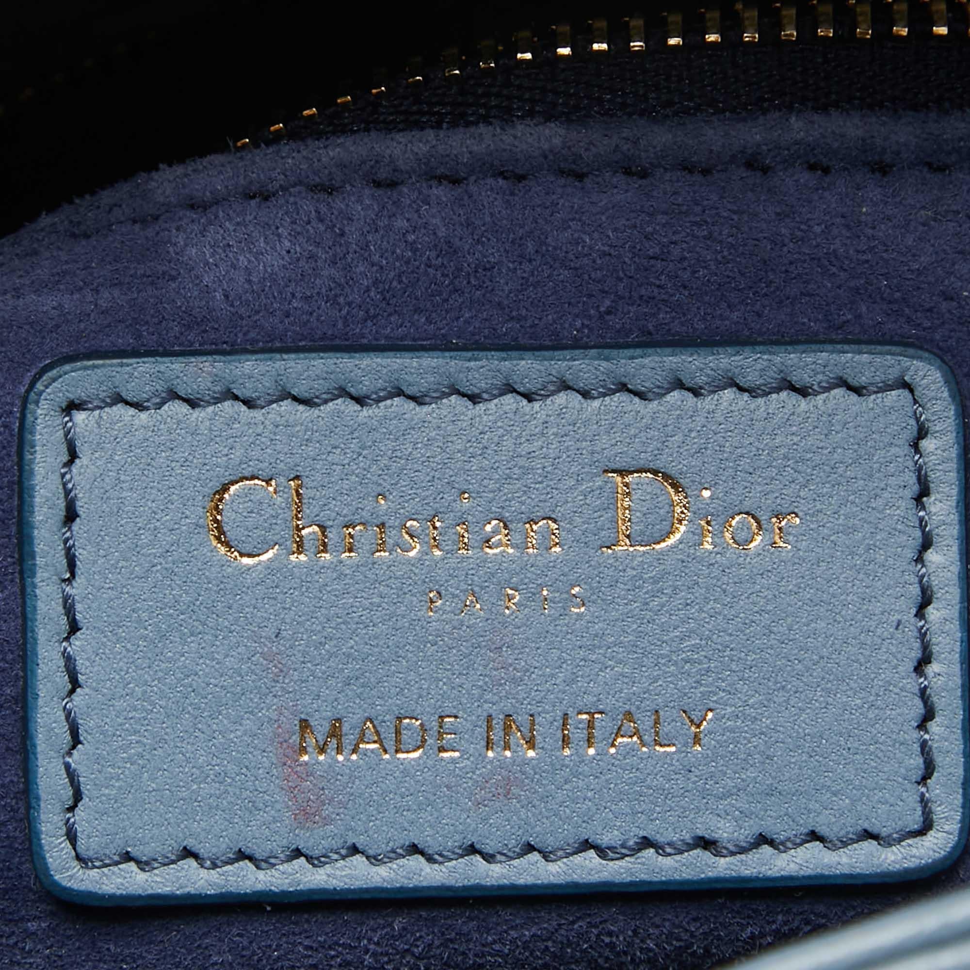 Dior Ombre Blue Cannage Leather Small My ABCDior Lady Dior Tote 2