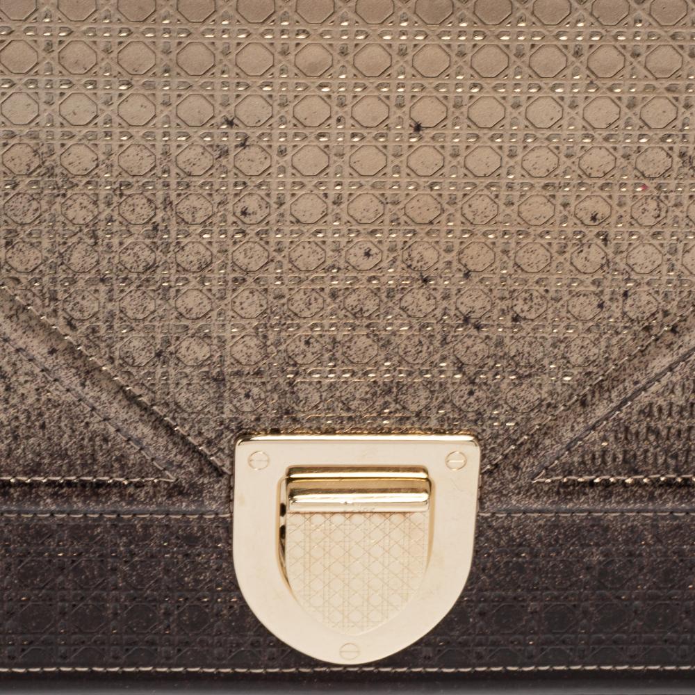 Dior Ombre Gold Microcannage Leather Medium Diorama Shoulder Bag 1