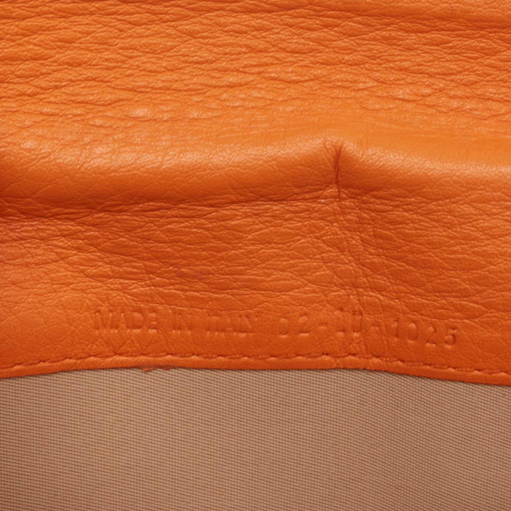 Dior Orange/Beige Diorrisimo Canvas and Leather Street Chic Continental Wallet 6