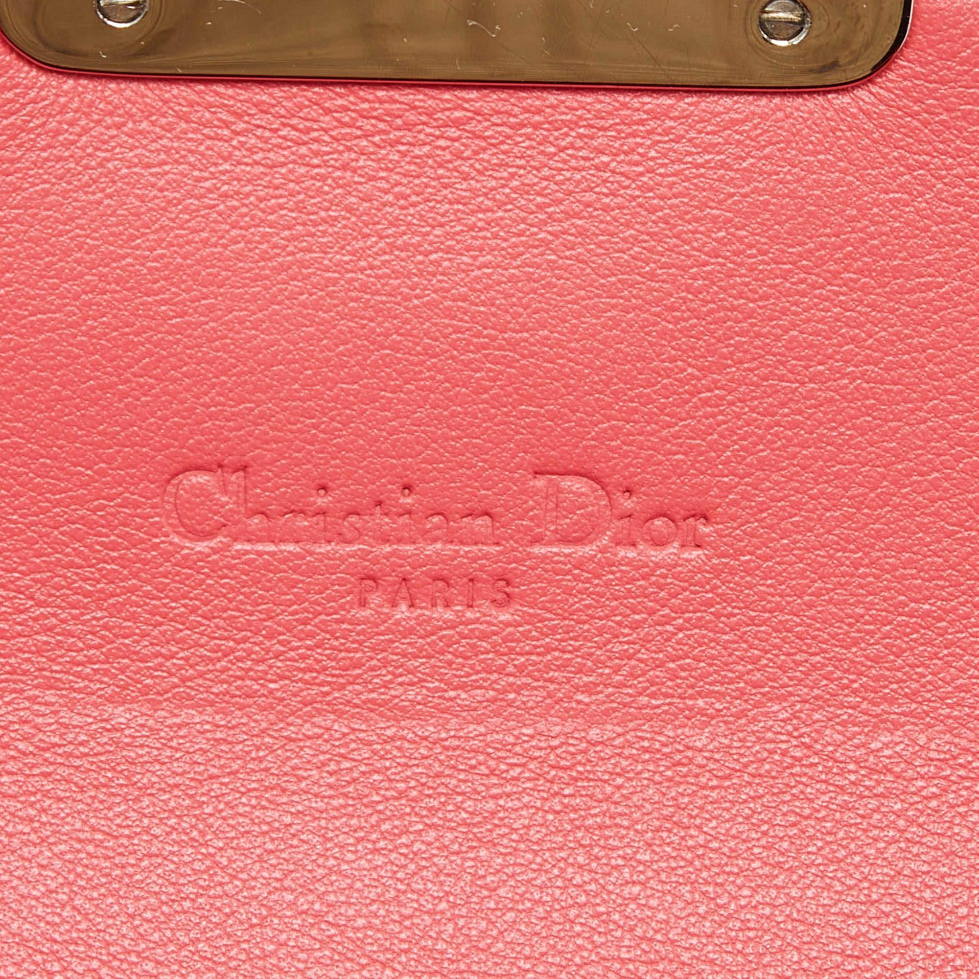 Dior Orange Cannage Lackleder Miss Dior Promenade Brieftasche im Angebot 7