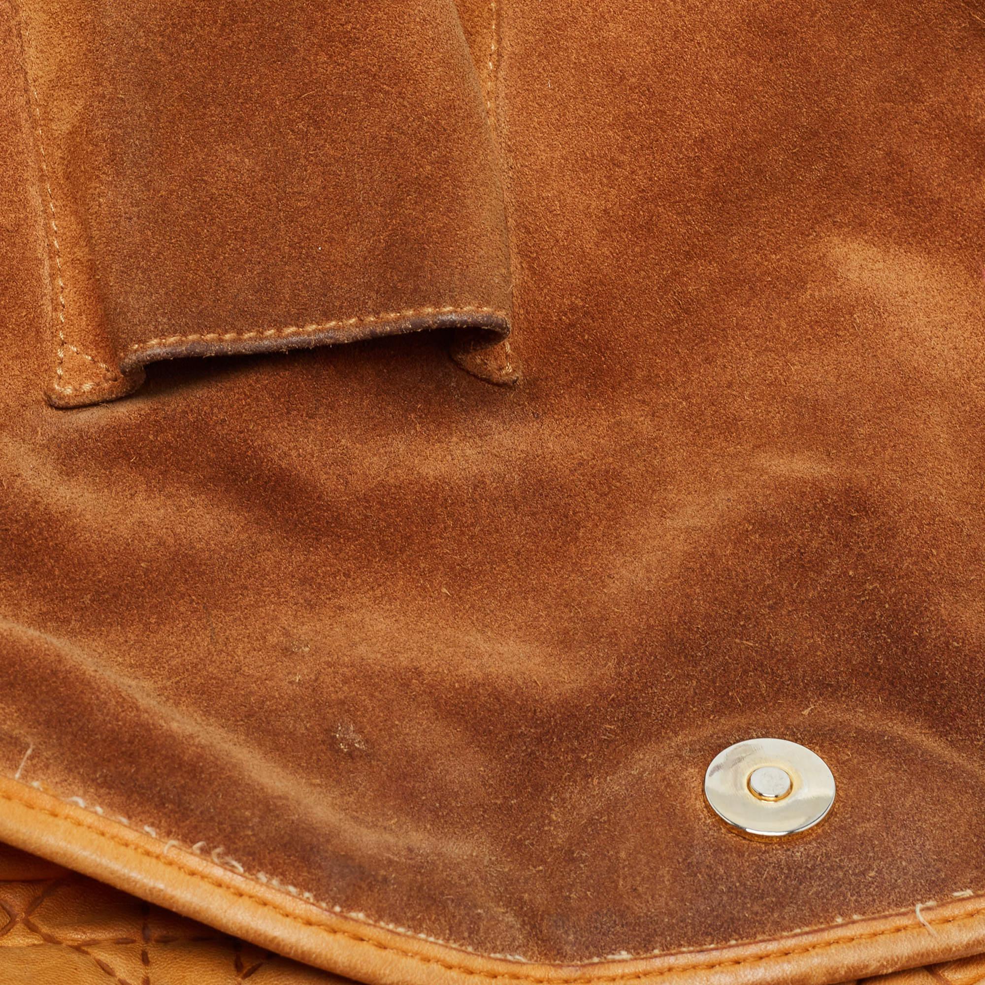Dior Orange Cannage Soft Leather Small Hobo 11