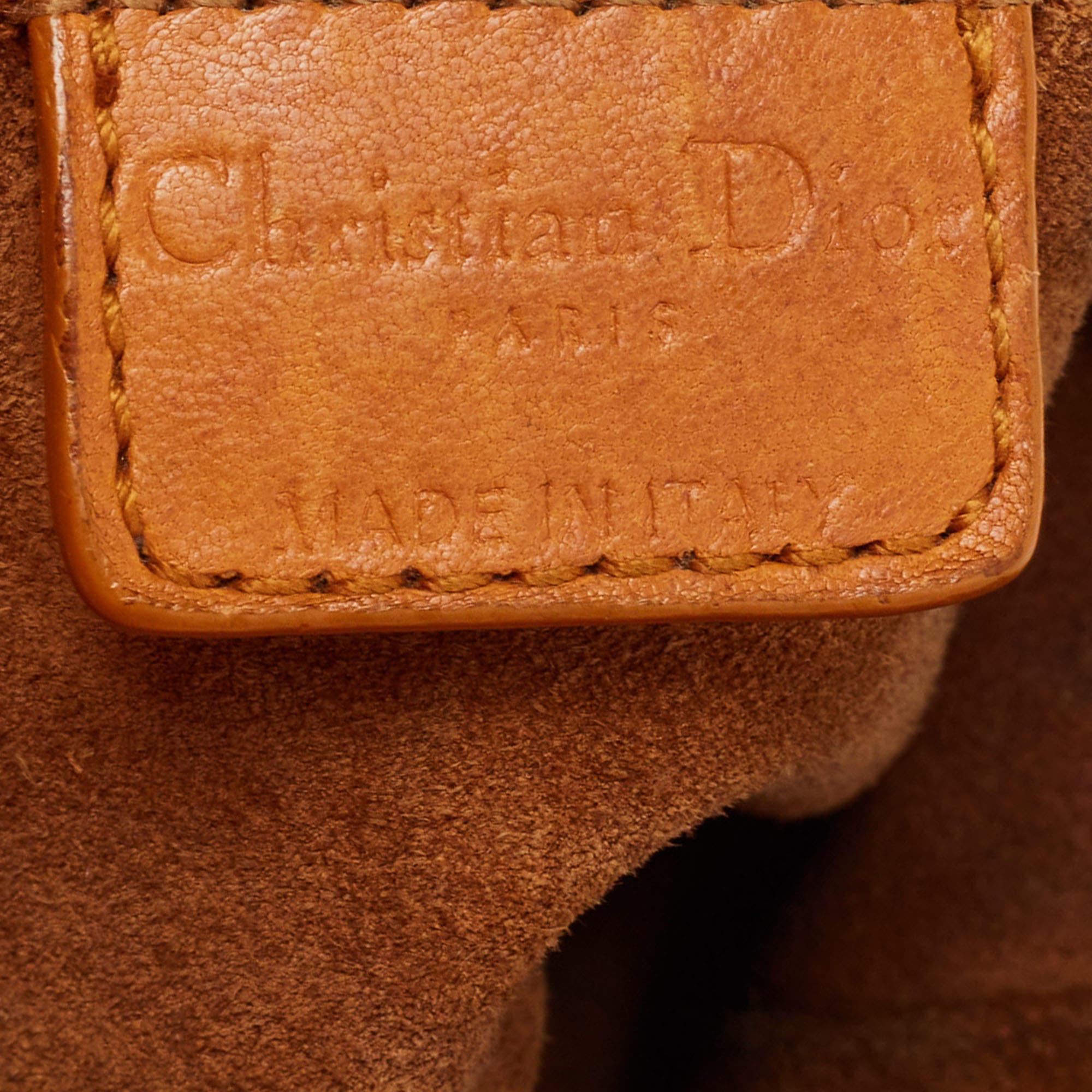 Dior Orange Cannage Soft Leather Small Hobo 3