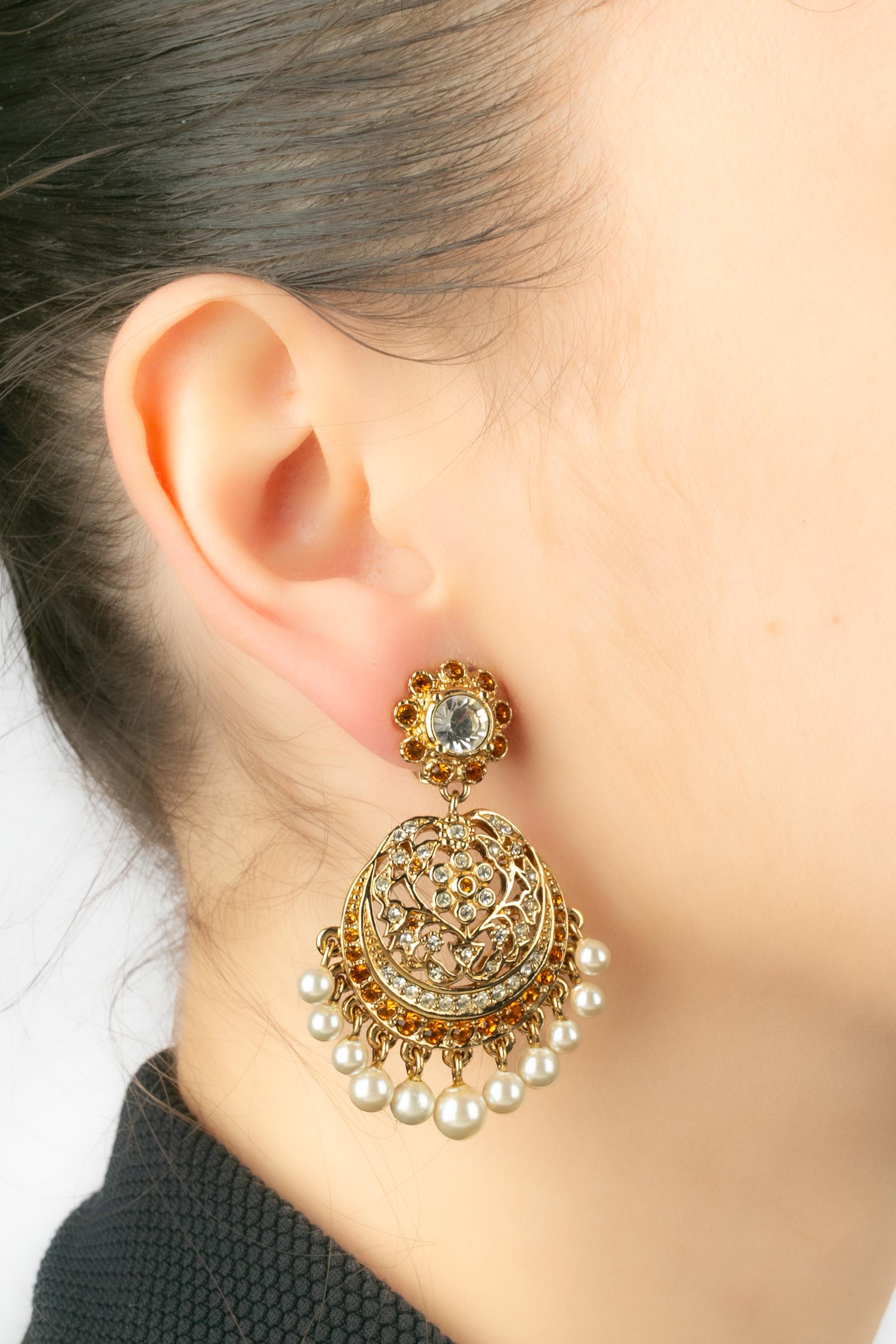 Pendientes naranja Dior 6