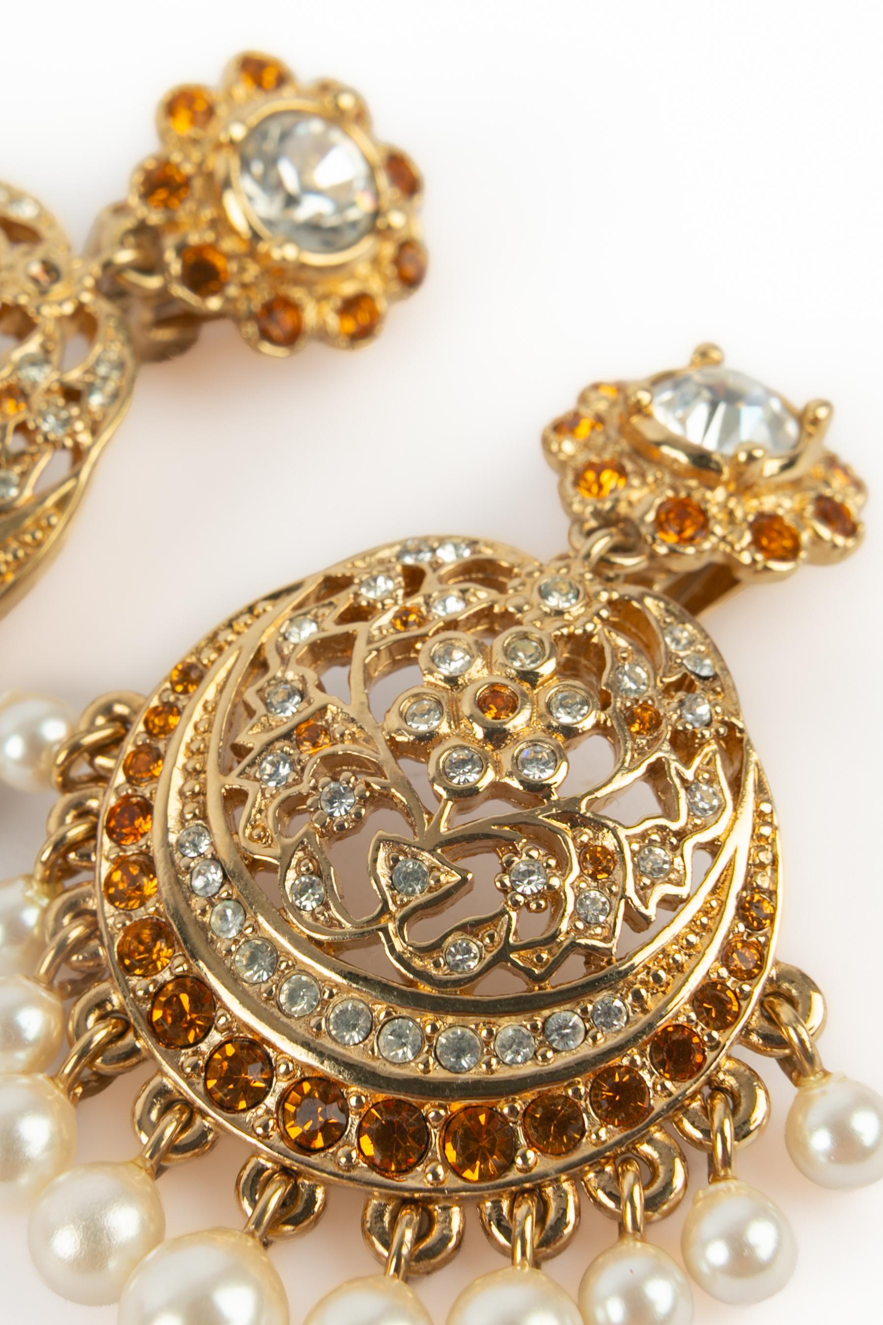 Pendientes naranja Dior 2