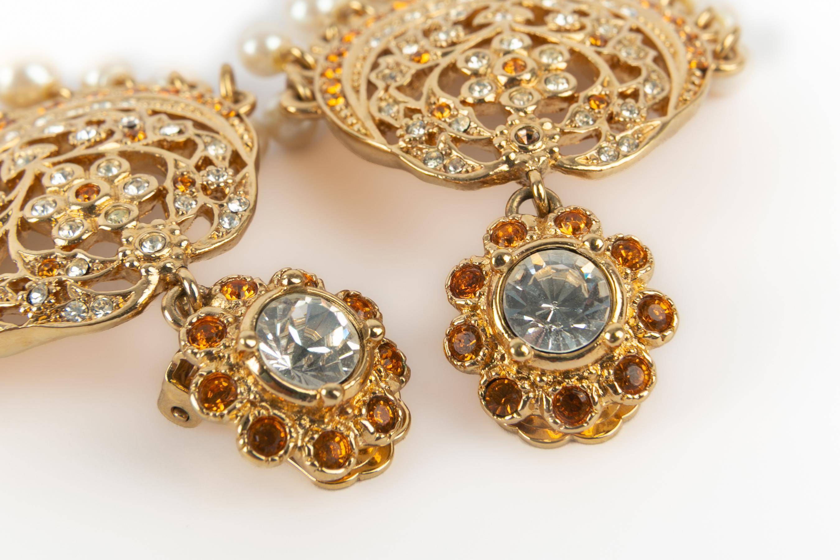 Pendientes naranja Dior 3